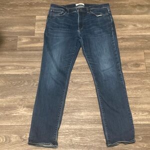 Madewell slim straight blue jeans size 33 x 32